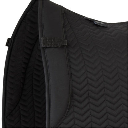 Premier Equine Black Dressage Saddle Pad - Chevron Quilted Cotton Horse Pad