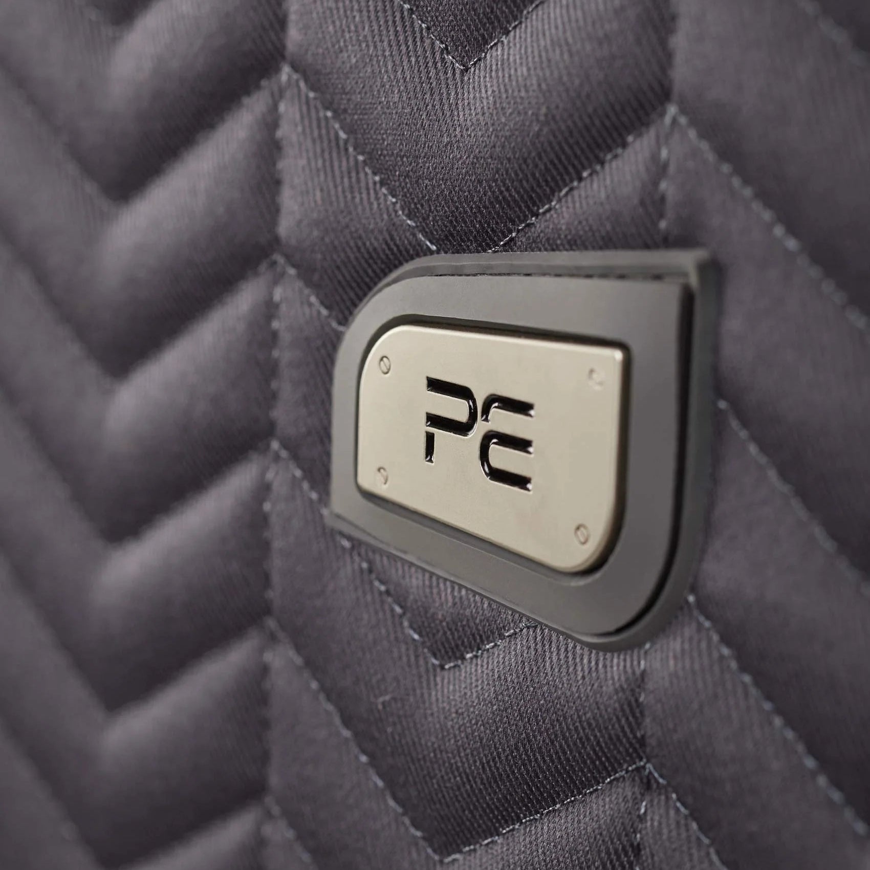 Premier Equine Sovereign Dressage Square Grey: Chevron Quilted Saddle Pad for Horse Riding