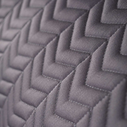 Premier Equine Grey Sovereign Dressage Saddle Pad - Chevron Quilted Design