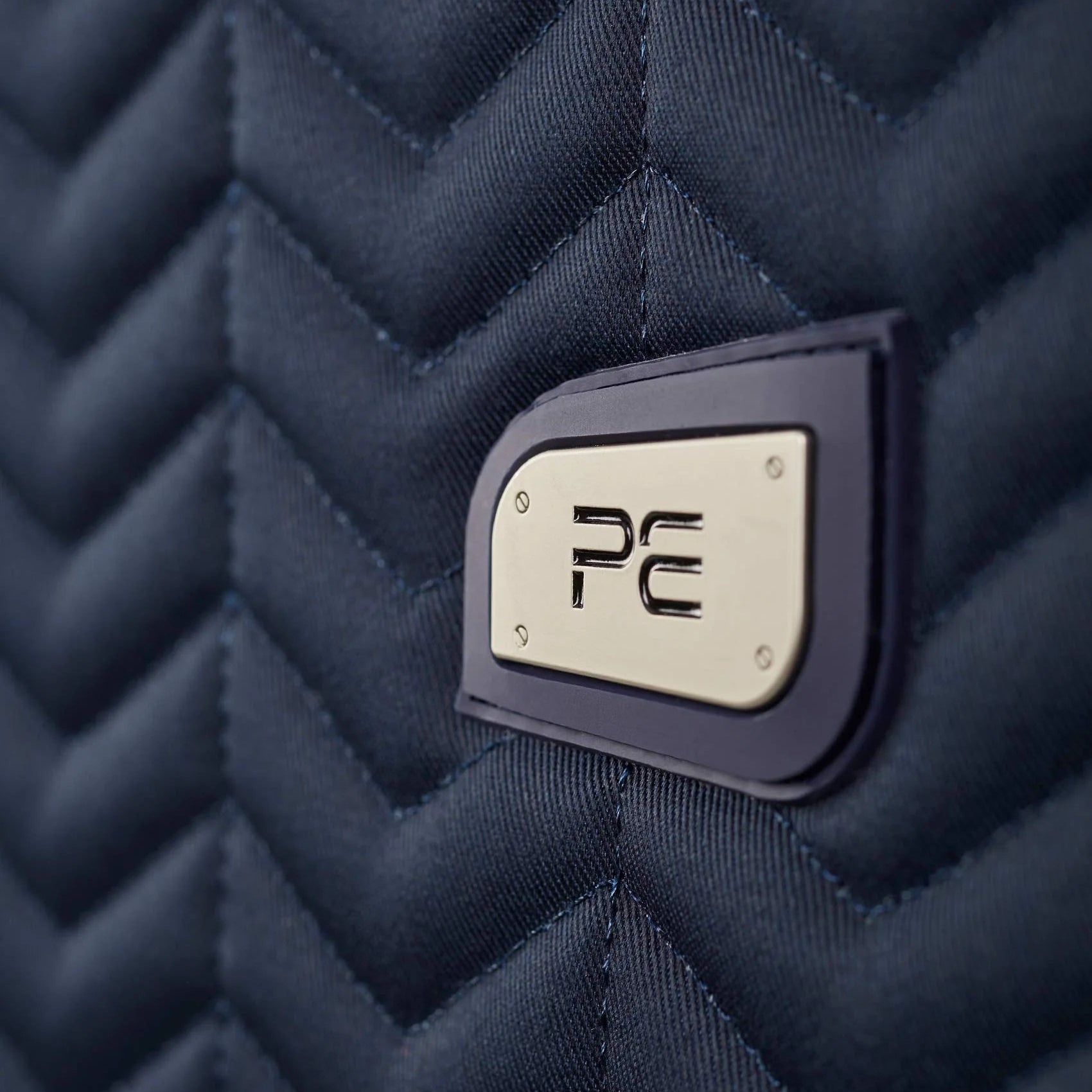 Premier Equine Sovereign Dressage Square Navy: Chevron Quilted Saddle Pad for Horse Riding | Equiflair