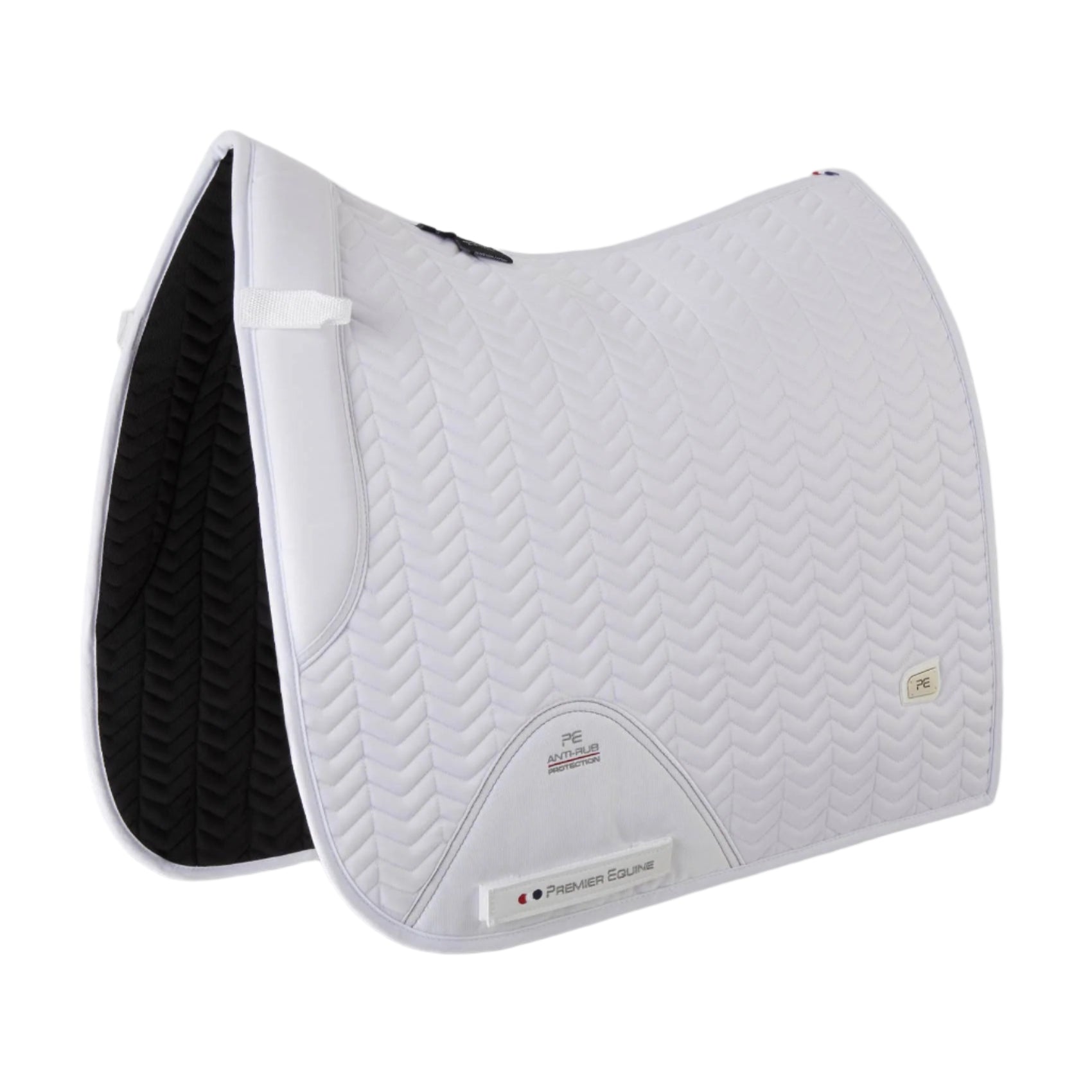 Premier Equine Sovereign White Dressage Saddle Pad - High Wither, Comfortable Horse Riding Pad