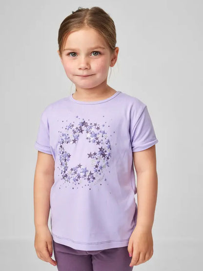 Girl's LEMIEUX MINI LEXI T-SHIRT in Wisteria - Kids Star Tee, Equiflair