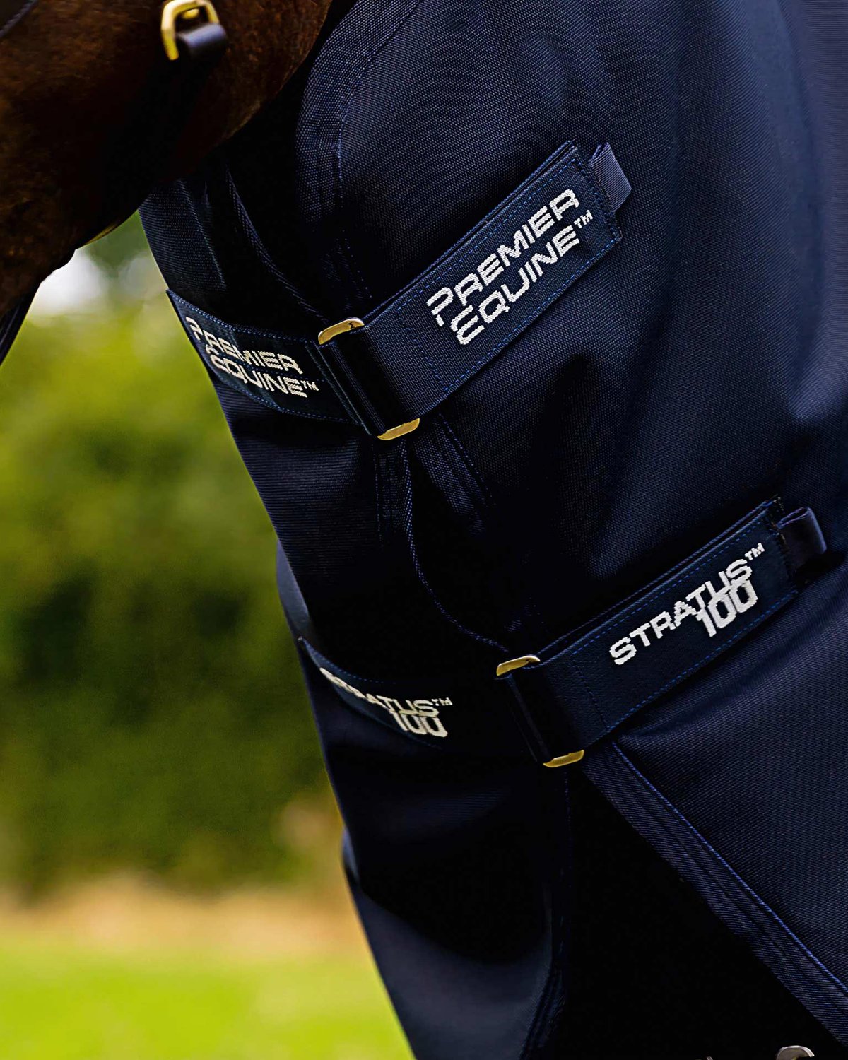 Premier Equine Stratus 1200 Series 100g Turnout Rug with Classic Neck Cover Navy