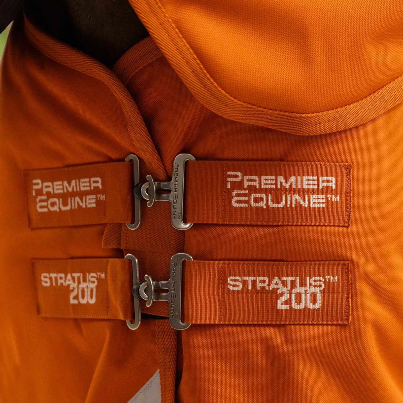 Premier Equine Stratus 1200 Series 200g Turnout Rug with Classic Neck Cover Burnt Orange