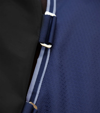 PREMIER EQUINE Stratus 600D 200g Turnout Rug Navy with Neck Cover - Horse Rug