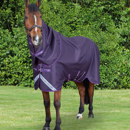 Premier Equine Stratus 600D Series 0g Turnout Rug with Classic Neck Cover Purple