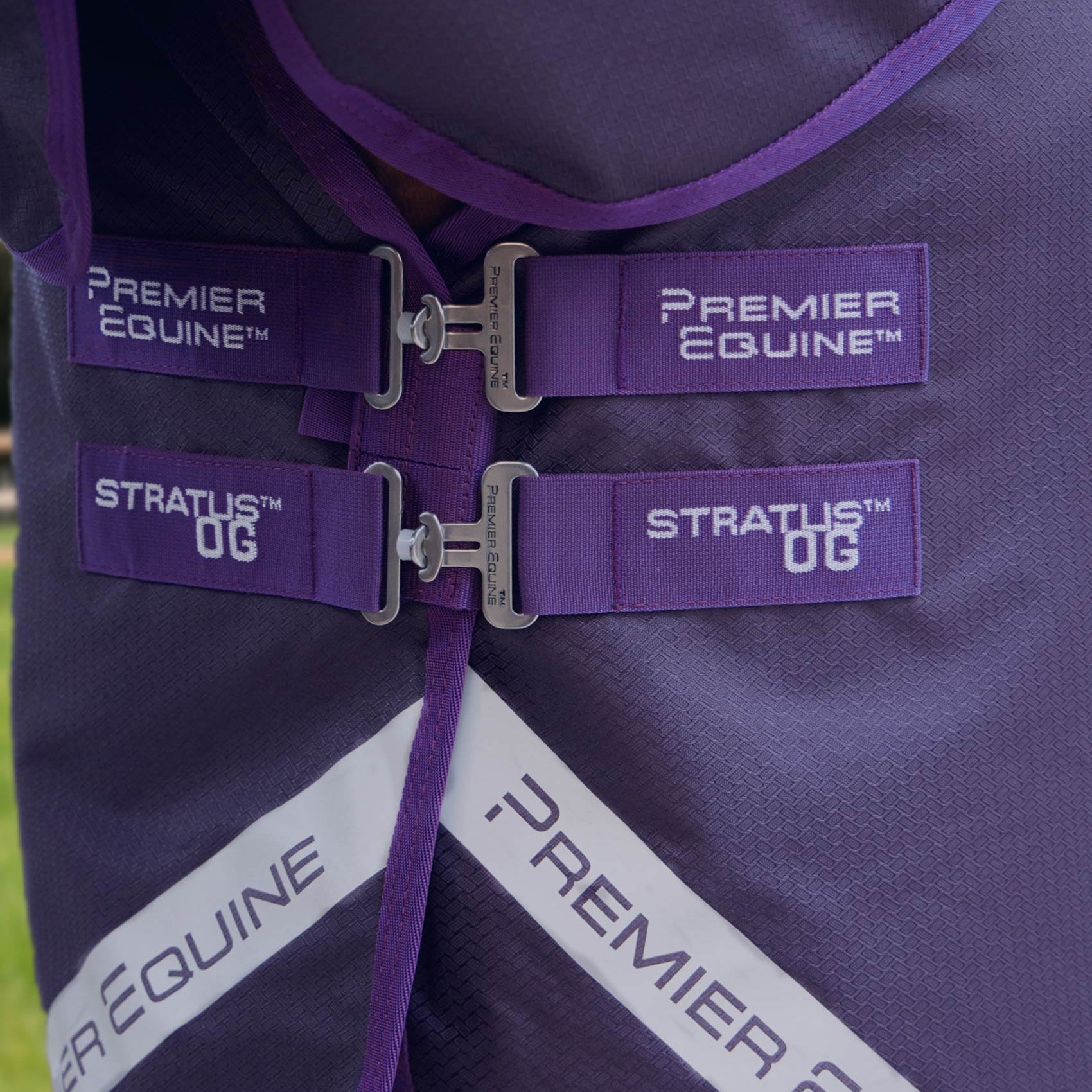 Premier Equine Stratus 600D Series 0g Turnout Rug with Classic Neck Cover Purple