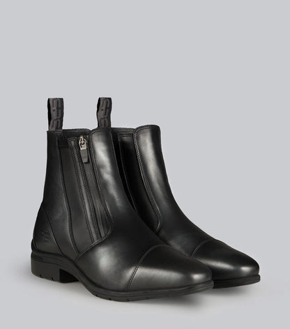 PREMIER EQUINE TARO Black Waterproof Leather Paddock Boot - Equiflair