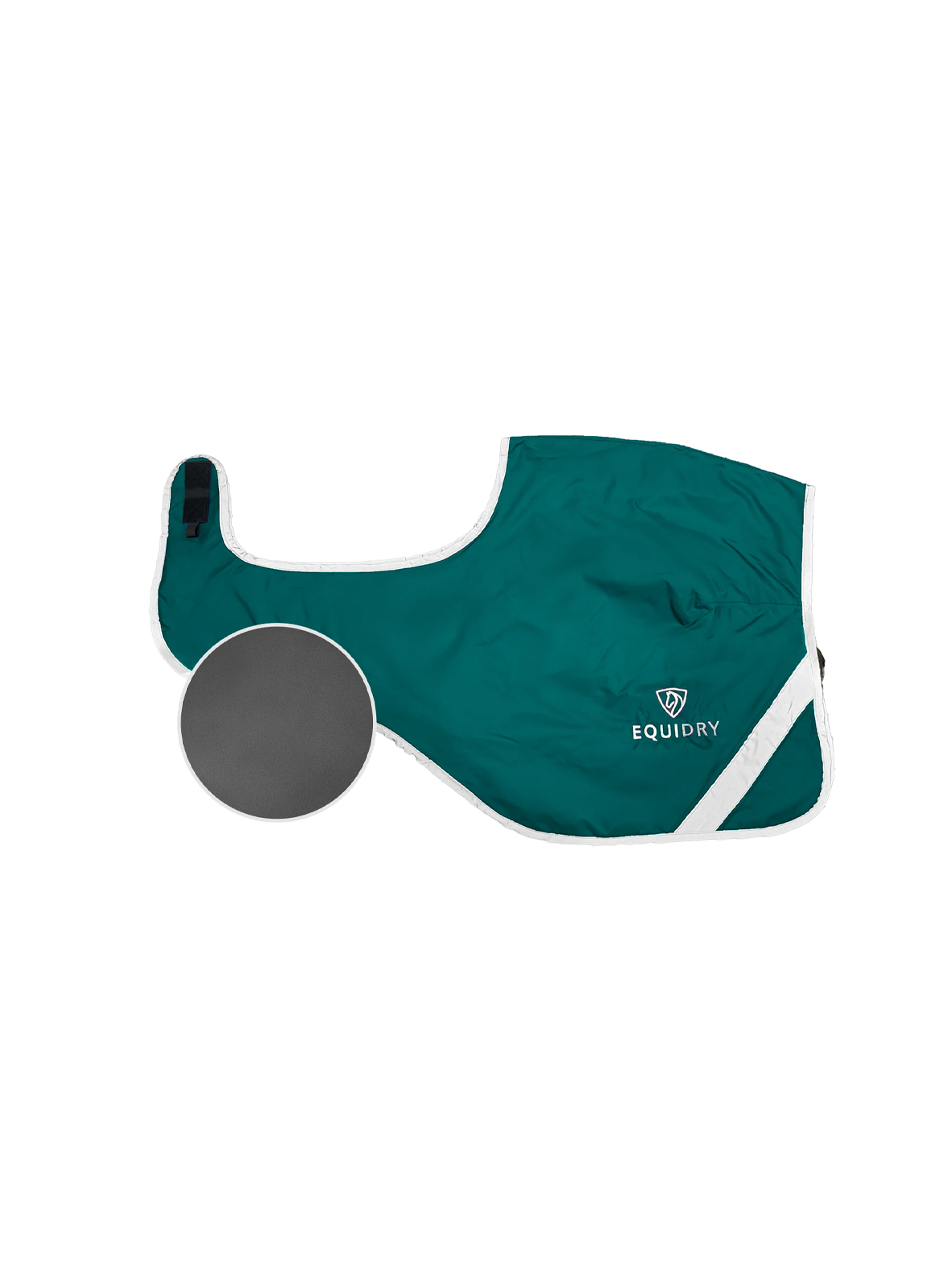 Equidry Waterproof Exercise Sheet Lite Teal/Grey Horse Rug - Water Resistant, Fleece Lined, Equestrian Training Equipment