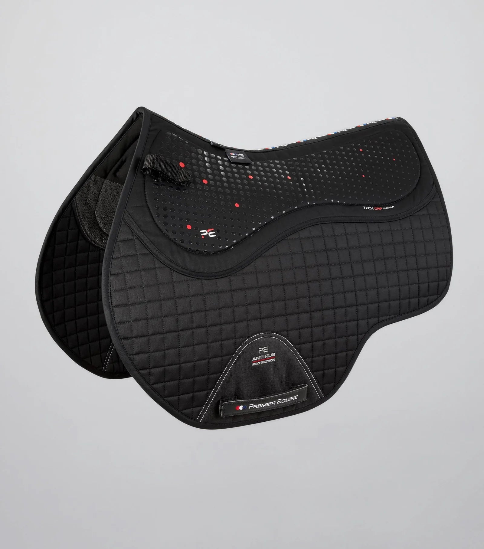 Premier Equine Tech Grip Pro Anti-Slip Black Saddle Pad for Jumping - Close Contact, General Purpose, Equine