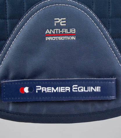 Premier Equine Close Contact Tech Grip Pro Anti-Slip GP/Jump Square Saddle Pad - Navy