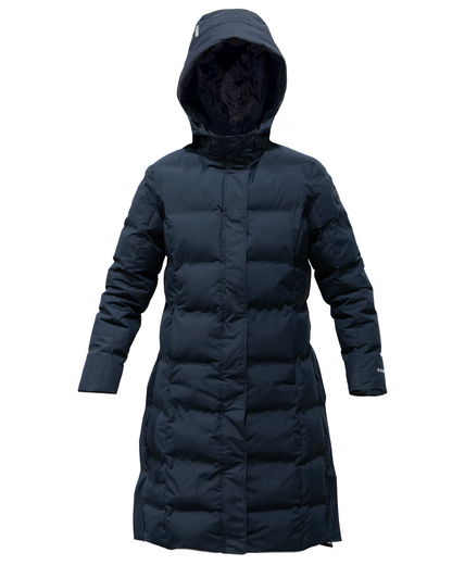 Equidry Thora Girl's Waterproof Riding Puffer Coat - Navy Equestrian Jacket