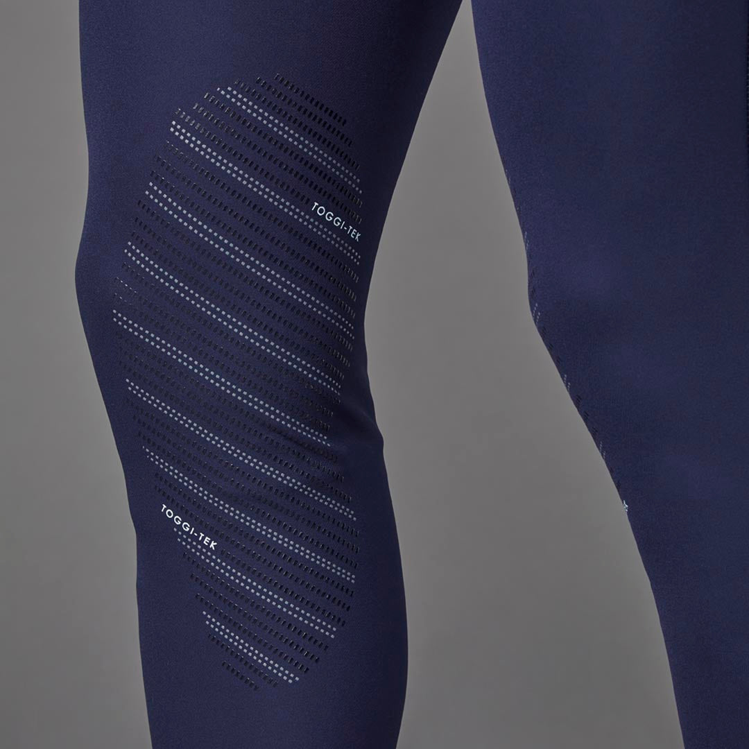 Toggi Men's Flexi Breeches in navy with silicone knee grip - Equiflair