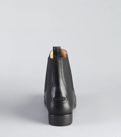 PREMIER EQUINE Torlano Black Leather Chelsea Paddock Boot - Back View, Equestrian Riding footwear