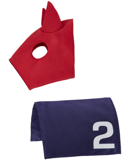 LeMieux Toy Pony Racing Cloth & Mask Set - Blue #2 Cloth & Red Mask for Equestrian Play, Ages 3+