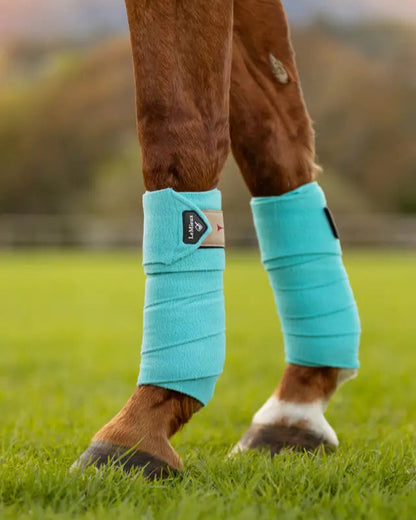 LeMieux Azure Polo Bandages on Horse Legs: Protection & Style