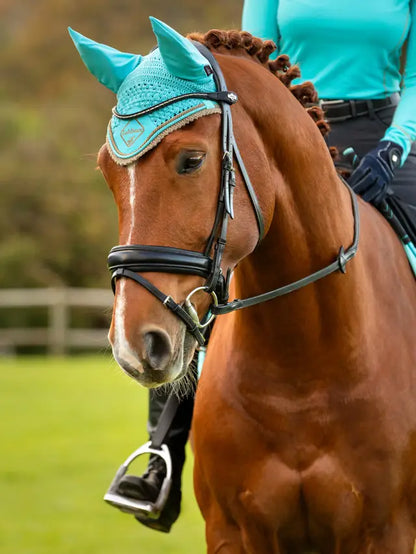 LeMieux Classic Fly Hood Azure - Equestrian Horse Gear, Protective Horsewear