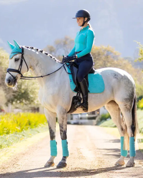 LeMieux Suede Dressage Square Azure