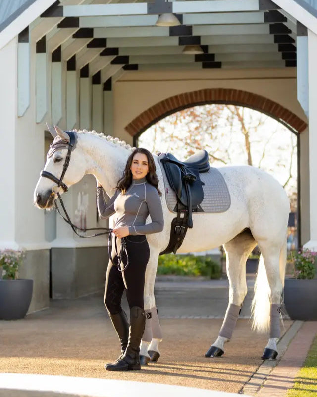 LeMieux Suede Dressage Square Grey