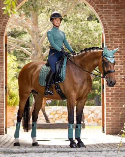 LeMieux Loire Classic Dressage Square Sage Saddle Pad: Equestrian Style & Comfort | Equiflair