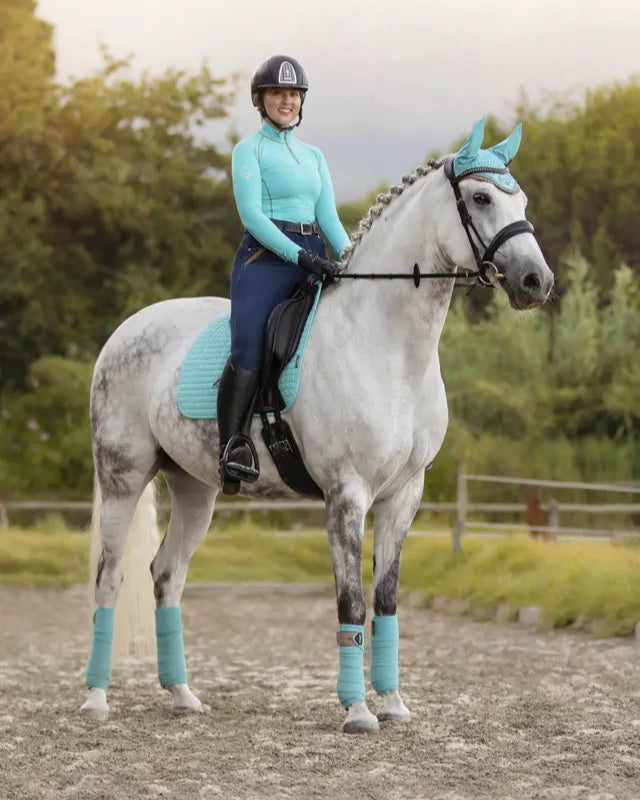 LeMieux Suede Dressage Square Azure