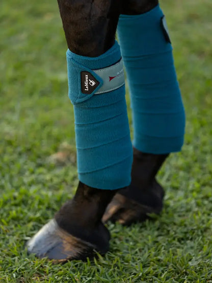 LeMieux Marine Polo Bandages: Stylish Horse Leg Wraps for Protection and Support During Equestrian Activities.