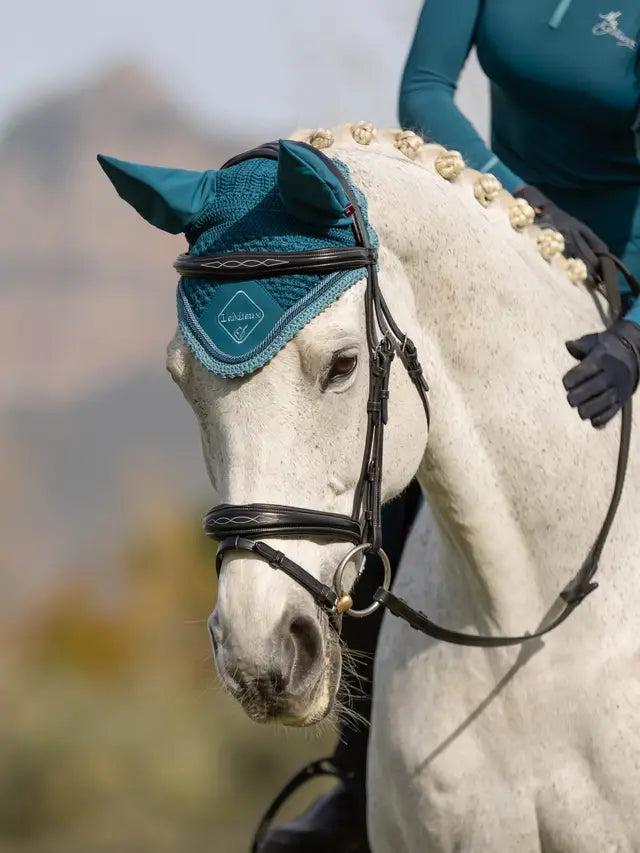 LeMieux Classic Fly Hood Marine: Horse Fly Veil, Ear Protection, and Equestrian Style