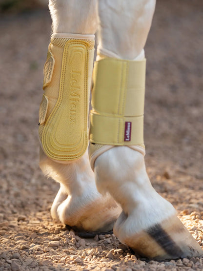 LeMieux Arika Mesh Brushing Boots Mimosa - Horse Leg Protection, Ventilated & Durable