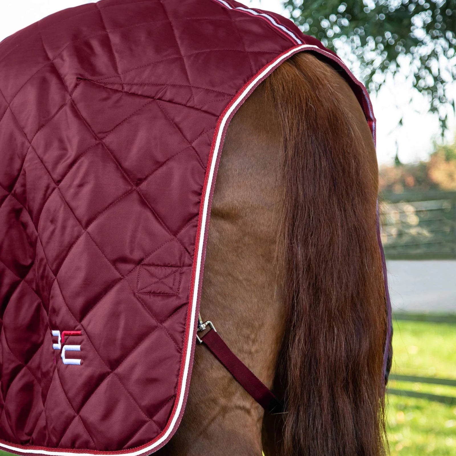 Burgundy Quilted Horse Stable Rug | Equiflair, warm padded blanket