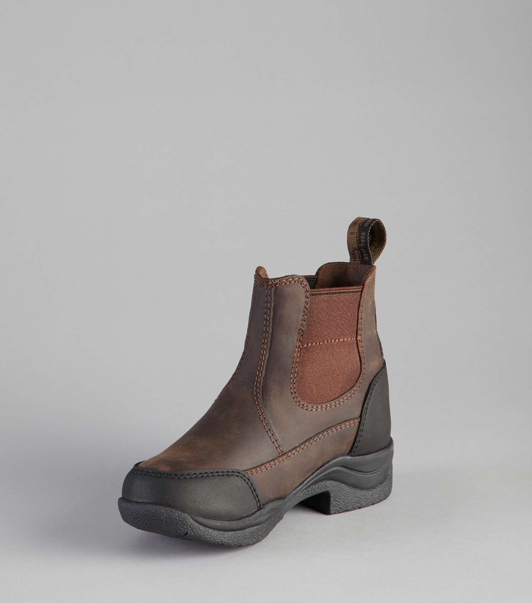 PREMIER EQUINE VINCI Junior Waterproof Equestrian Yard Boot - Brown Leather, Horse Riding Boots for Kids