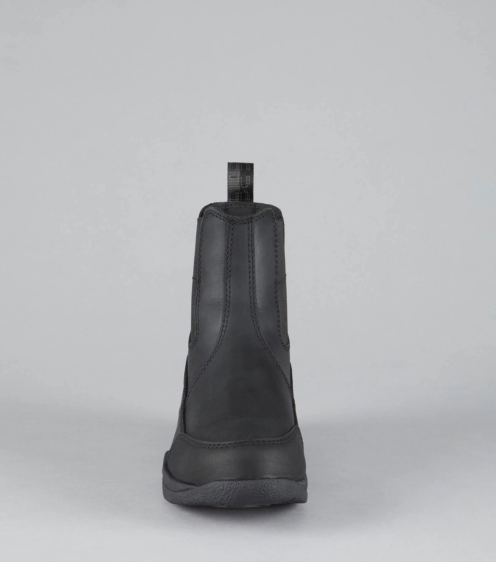 Premier Equine Vinci Waterproof Equestrian Yard Boot - Black Leather, pull on tabs, waterproof membrane