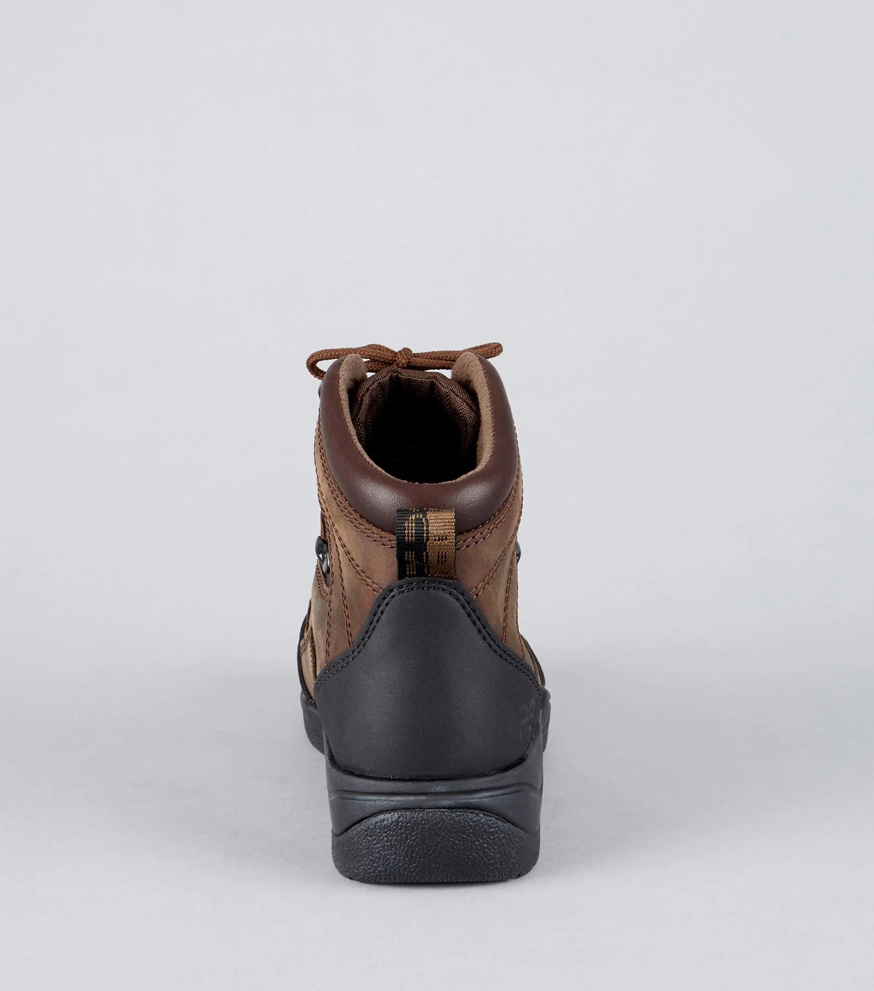 Equiflair: Brown Leather Waterproof Laced Equestrian Boot (Rear View)