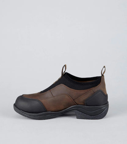PREMIER EQUINE Vinci Waterproof Shoe - Brown Leather Riding & Yard Shoe for Women