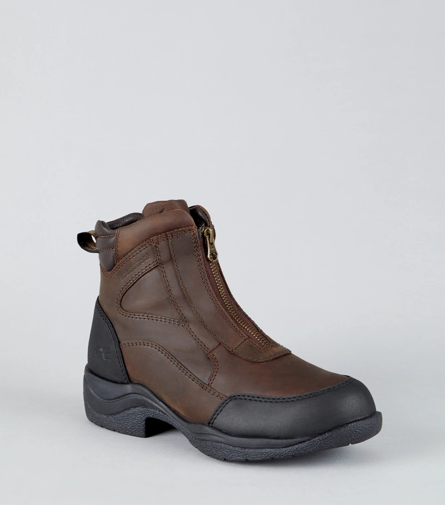 PREMIER EQUINE Vinci Waterproof Zip Front Brown Boot - Equestrian Boot by Equiflair Saddlery