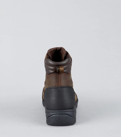PREMIER EQUINE Vinci Brown Waterproof Zip Front Riding Boot - Leather equestrian yard boots for all weather conditions