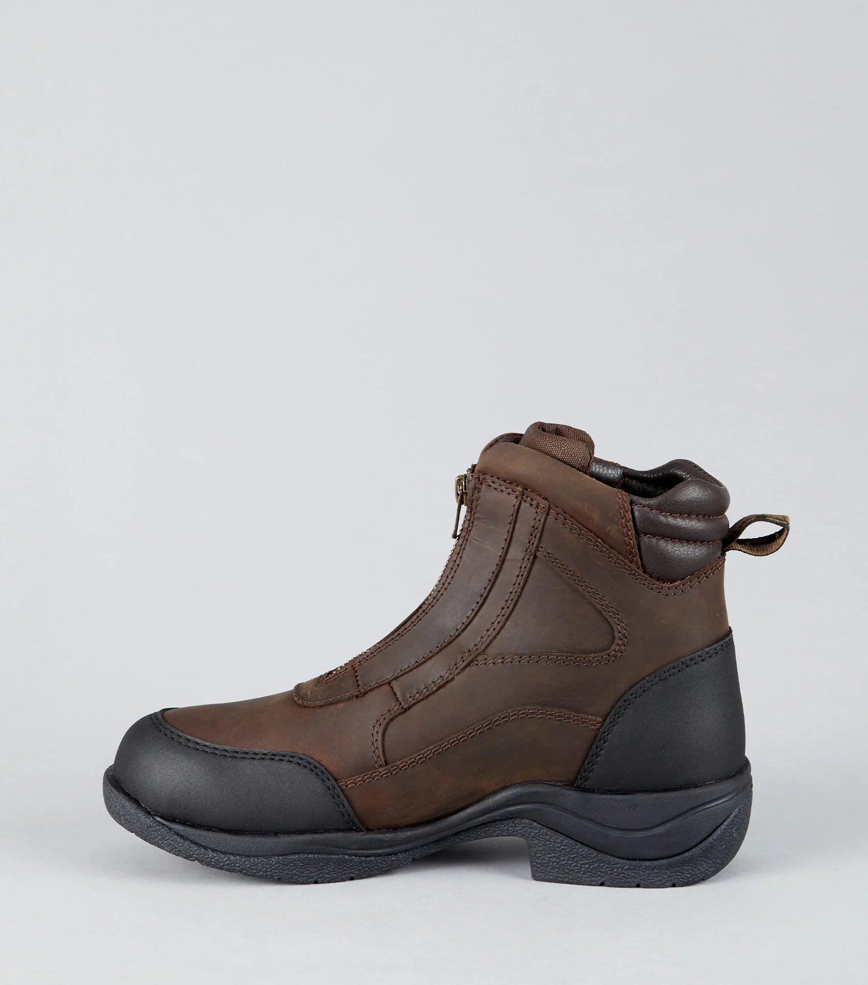 Brown Waterproof Zip Riding Boot - Premier Equine Vinci Leather Ankle Boot