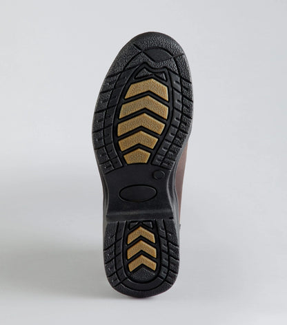 Waterproof Riding Boot Sole - Brown Leather Equestrian Boot - PREMIER EQUINE VINCI Zip Front Boot