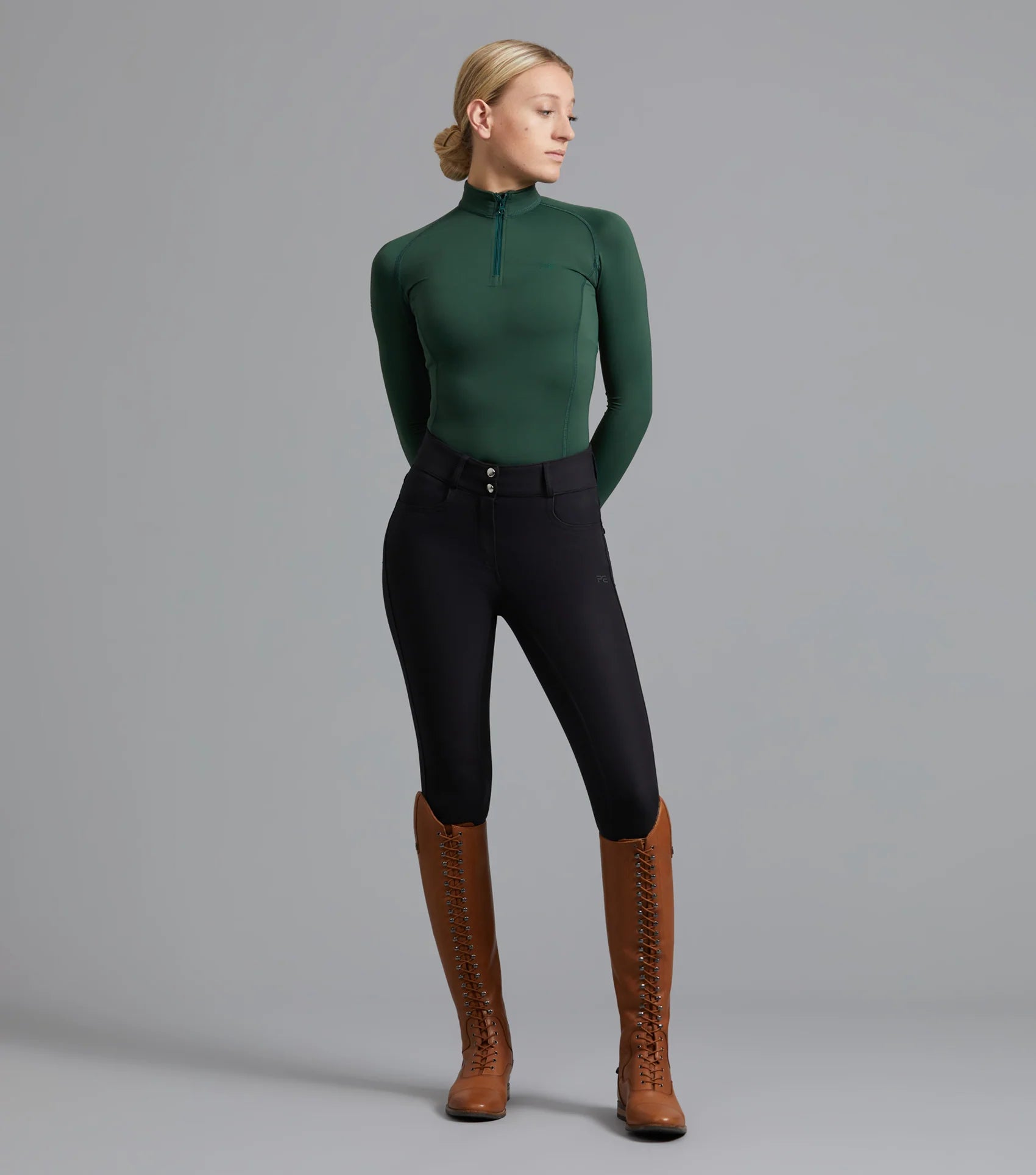 Premier Equine Virtue Ladies Riding Breeches Black. Equestrian Apparel with Full Seat Gel for Secure Comfort. #riding #equestrian