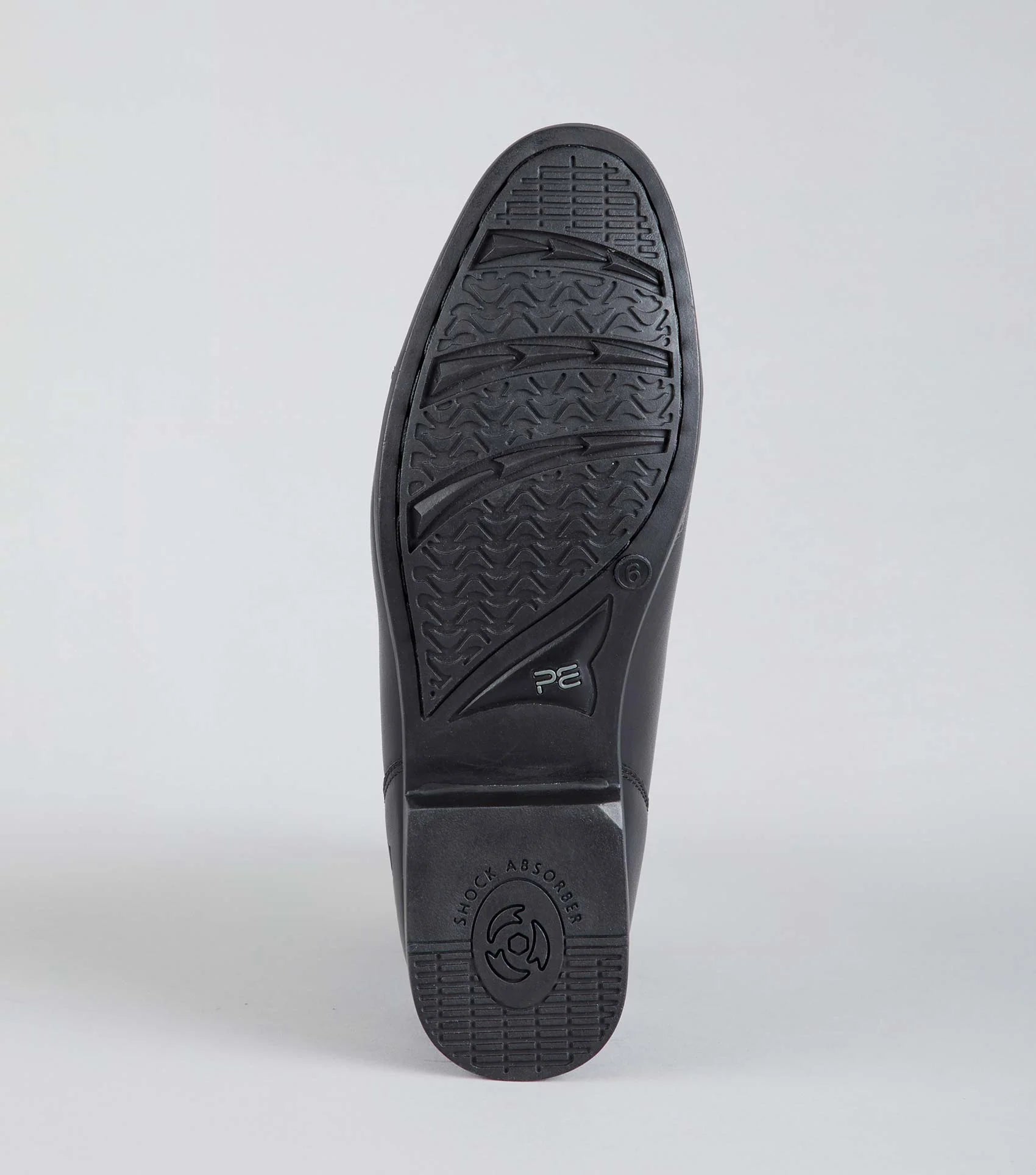 Premier Equine Virtus Leather Paddock Boot - Bottom View, Black Riding Boot Sole, Equestrian Footwear
