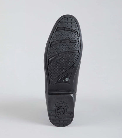 Premier Equine Virtus Leather Paddock Boot - Bottom View, Black Riding Boot Sole, Equestrian Footwear