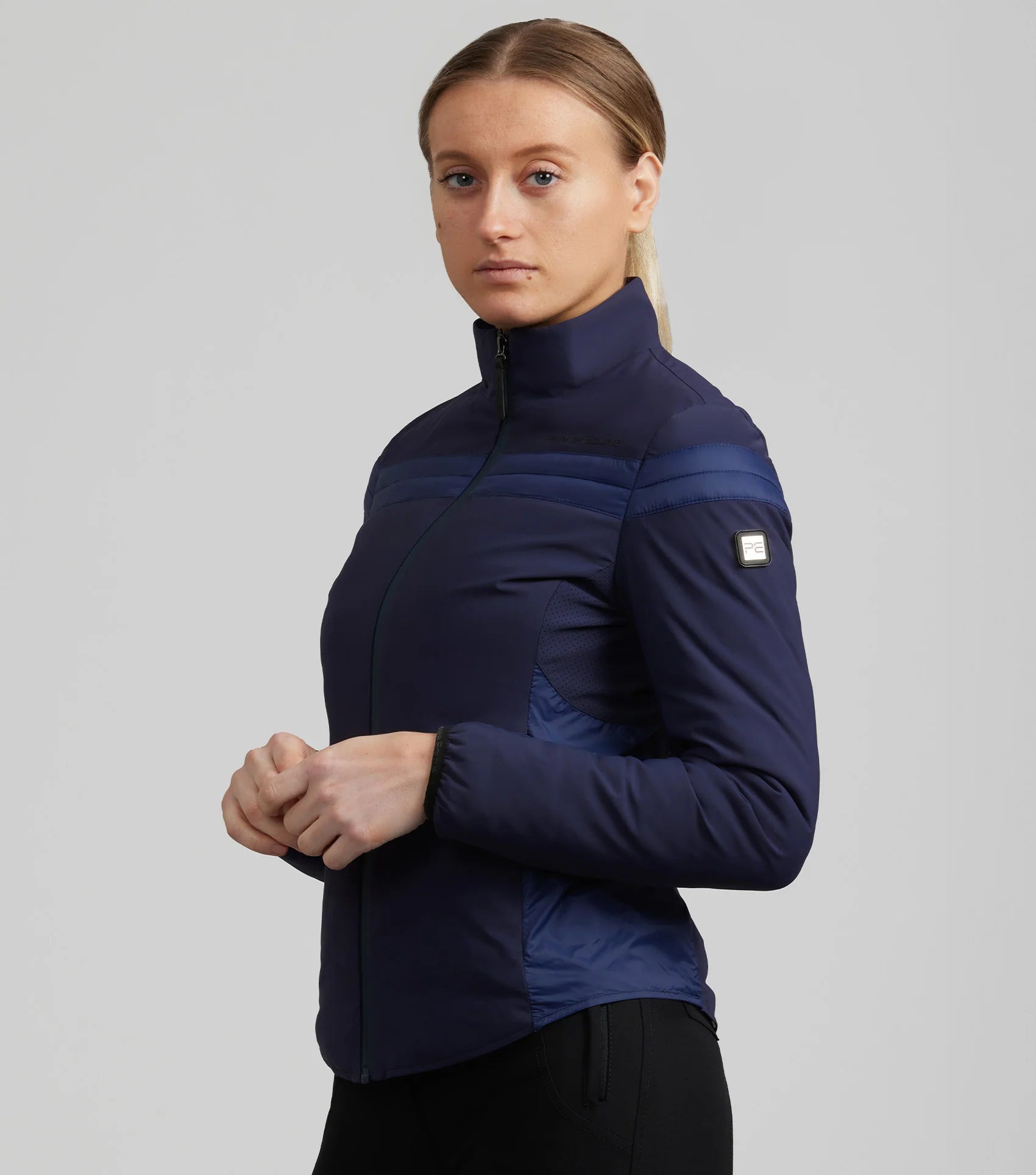 Premier Equine Vivace Ladies Training Jacket - French Navy, Water-Resistant, Breathable Riding Jacket for Women