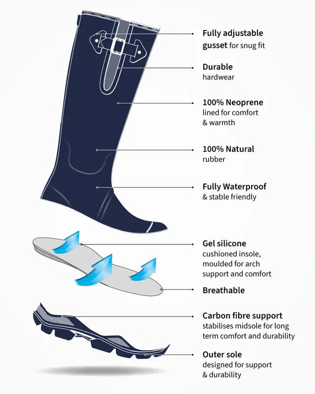 LeMieux Stride Wellington Boots Oak