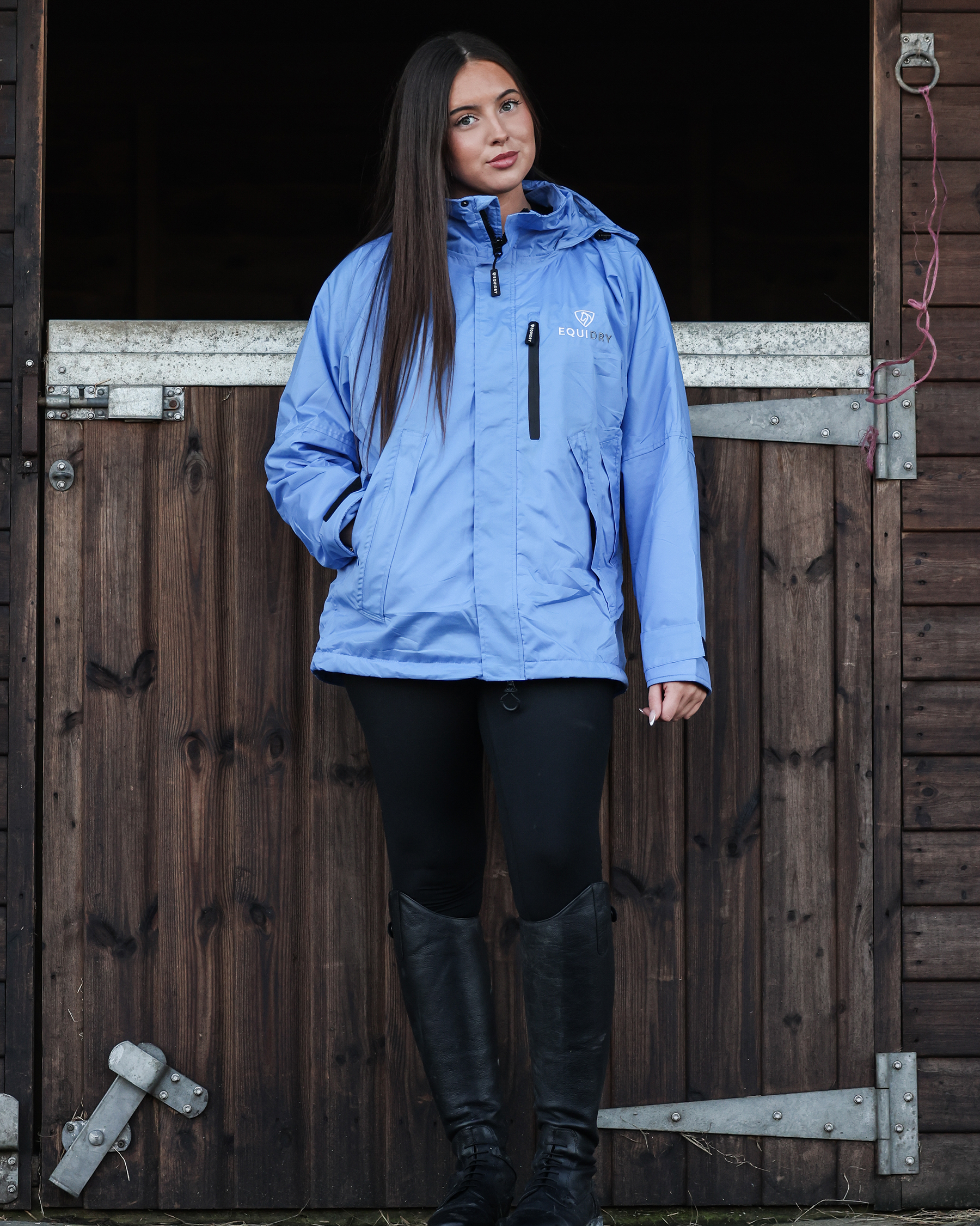 EQUIDRY Shortie Women's Thin Fleece Sky Blue